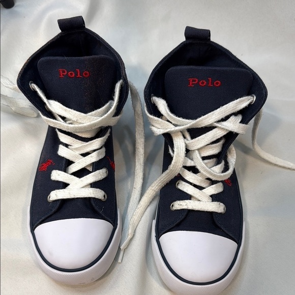 Polo Ralph Lauren Other - Polo Ralph Lauren Kids' size 3, Navy High-Top Sneakers, pre-owned, ***READ!***